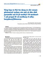 Tổng hợp và thử tác dụng ức chế enzym glutaminyl cyclase của một số dẫn chất pyrimidin của n (5 methyl 1h imidazol 1 yl) propyl n (3 methoxy 4 alky loxyphenyl)thiourea