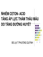 Nhiễm ceton acid tăng áp lực thẩm thấu máu do tăng đường huyết