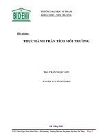 thí nghiệm phân tích môi trường