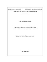 Âm nhạc hát văn hầu ở Hà Nội (LA tiến sĩ)