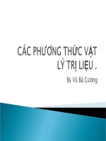 CÁC PHƯƠNG THỨC vật lý TRỊ LIỆU