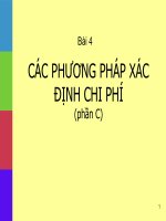 Bài Giảng Các Phương Pháp Xác Định Chi Phí