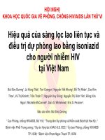 Hiệu quả của sàng lọc lao liên tục và điều trị dự phòng lao bằng isoniazid cho người nhiễm HIV tại Việt Nam