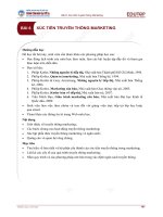 XÚC TIẾN TRUYỀN THÔNG MARKETING