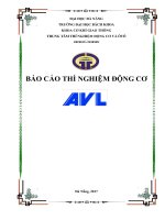 báo cáo thí nghiệm động cơ