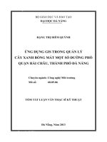 Ứng dụng GIS trong quản lý cây xanh bóng mát một số đường phố quận Hải Châu, thành phố Đà Nẵng