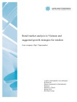 Phân tích thị trường bán lẻ tại Việt Nam và chiến lược phát triển cho các nhà bán lẻ