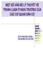 Một Số Vấn Đề Lý Thuyết Về Tranh Luận Ở Nghị Trường Của Các Cơ Quan Dân Cử