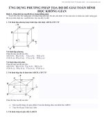 Ứng dụng phương pháp tọa độ để giải các bài toán hình học không gian