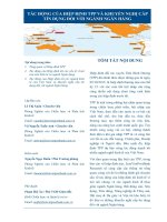 Khối Chiến lược và Quản lý rủi ro Tác động của TPP và khuyến nghị cấp tín dụng đối với ngành NH  TÓM TẮT NỘI DUNG  Hiệp định đối tác xuyên Thái Bình Dương  (TPP) đã chính thức được thông qua từ ngày  05102015, là hiệp định thương mại của thế  kỷ 21 với cá