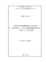 Xây dựng mô hình quản lý chất lượng dịch vụ vận tải hành khách bằng đường sắt ở Việt Nam (LA tiến sĩ)