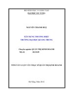 Xây dựng thương hiệu trường đại học Quang Trung