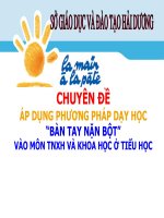 Chuyên Đề Áp Dụng Phương Pháp Dạy Học“Bàn Tay Nặn Bột” Vào Môn Tnxh Và Khoa Học Ở Tiểu Học