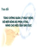 Trao Đổi Tăng Cường Quản Lý Hoạt Động Đổi Mới Đồng Bộ PPDH, KTĐG, Nâng Cao Hiệu Quả Giáo Dục