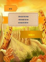 chính sách phát triển nông nghiệp việt nam giai đoạn 2010 đến nay 