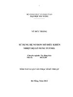 Sử dụng hệ Nơron mờ điều khiển nhiệt độ lò nung Tuynel