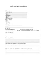 Phiếu khám bệnh hen phế quản