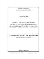 Đánh giá khả năng sinh trưởng và hiệu quả sử dụng bột lá keo giậu trong chăn nuôi ngựa tại Thái Nguyên (LV thạc sĩ)