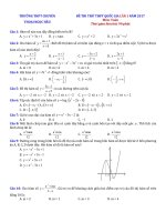 tuyển tập đề thi trung học phổ thông trắc nghiệm môn toán có đáp án chi tiết của các trường miền bắc