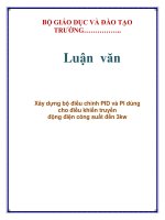 Xây dựng bộ điều chỉnh PID và PI dùng cho điều khiển truyền động điện công suất đến 3kw