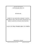 Nghiên cứu đặc điểm nông sinh học và một số biện pháp kỹ thuật đối với giống thanh long TL4 trồng tại huyện Lập Thạch, tỉnh Vĩnh Phúc (LV thạc sĩ)