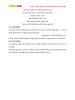 Đề thi thử vào lớp 10 môn Ngữ văn trường THPT chuyên Nguyễn Huệ, Hà Nội năm học 2017  2018 lần 1 (hệ chuyên văn) 