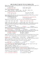 200 câu trắc nghiệm hóa vô cơ thường gặp (có đáp án)