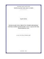 Đánh giá khả năng thích ứng với biến đổi khí hậu cấp hộ gia đình tại huyện Hòa Vang và quận Sơn Trà, thành phố Đà Nẵng