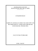 tóm tắt Nghiên cứu, đánh giá tác động dấu chân nước lên hoạt động kinh tế - xã hội cơ bản trên địa bàn huyện Đăk Mil, tỉnh Đăk Nông