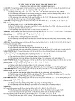 tuyển tập các bài toán hình học tọa độ trong không gian trong các đề thi tốt nghiệp