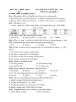 Đề kiểm tra 45 phút học kì 2 môn Địa lý lớp 11 trường THPT Phan Ngọc Hiển, Cà Mau năm học 2016  2017 