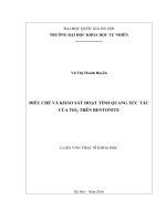 Điều chế và khảo sát hoạt tính quang xúc tác của TiO2 trên bentonite