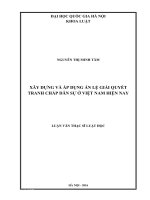 Xây dựng và áp dụng án lệ giải quyết tranh chấp dân sự ở Việt Nam hiện nay