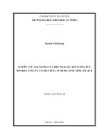 Nghiên cứu ảnh hưởng của biện pháp sục khí cưỡng bức đến khả năng xử lý chất hữu cơ trong nước sông Tô Lịch