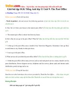 Giải bài tập SGK Tiếng Anh lớp 11 Unit 9: The Post Office 