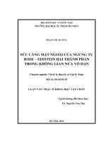 ức căng mặt ngoài của ngưng tụ Bose –Einstein hai thành phần trong không gian nửa vô hạn (LV thạc sĩ)