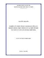 Nghiên cứu phân tích và đánh giá tồn lưu dioxin trong thực phẩm lấy tại một số khu vực dân cư lân cận sân bay Biên Hòa