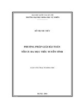 Phương pháp giải bài toán tối ưu đa mục tiêu tuyến tính