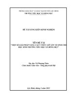 Skkn một số giải pháp nâng cao ý thức giữ gìn vệ sinh cho học sinh trường TH đồng bục 