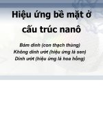Hiệu ứng bề mặt ở cấu trúc nanô