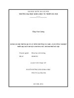 Đánh giá hệ thống quản lý môi trường các khu, cụm công nghiệp trên địa bàn huyện Chương Mỹ, thành phố Hà Nội