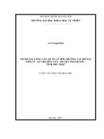 Đánh giá công tác quản lý môi trường tại mỏ sắt Xóm Vì - xã Thượng Cửu - huyện Thanh Sơn - tỉnh Phú Thọ