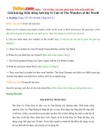 Giải bài tập SGK tiếng Anh lớp 11 Unit 16 The Wonders of the World 