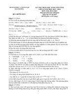 Đề thi học sinh giỏi môn Hóa học lớp 12 năm 2016 có đáp án