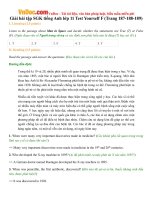 Giải bài tập SGK tiếng Anh lớp 11 Test Yourself F (Trang 187188189) 