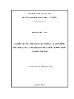 Nghiên cứu pha chế chất chuẩn phục vụ kiểm định, hiệu chuẩn các thiết bị quan trắc môi trường nước tại hiện trường