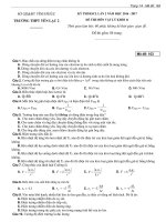 Đề thi giữa học kì 2 môn Vật lý lớp 11 trường THPT Yên Lạc 2, Vĩnh Phúc năm học 2016  2017