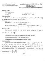 Đề thi học kì 2 môn Toán lớp 11 Sở GDĐT Bắc Ninh năm học 2016  2017 