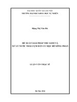 Đề xuất giải pháp thu gom và xử lý nước thải cụm dân cư dọc bờ sông Phan
