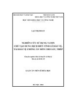 Nghiên cứu sử dụng tamin chế tạo dung dịch biến tính gỉ bảo vệ, tái bảo vệ chống ăn mòn cho sắt, thép (LA tiến sĩ)